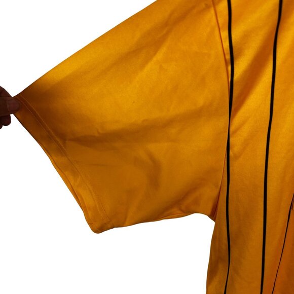 Olympus Size XL Yellow & Black Striped Referee Shirt 80% Polyester 20% Cotton - Picture 7 of 10